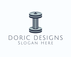 Ancient Dumbbell Column logo design