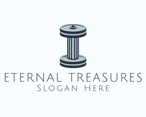 Ancient - Ancient Dumbbell Column logo design