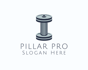 Ancient Dumbbell Column logo design