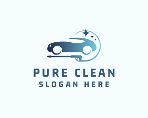 Pressure Washer Car Cleaning logo design