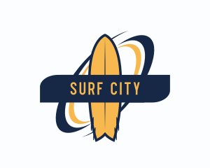 Surfing Beach Resort logo design