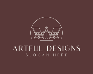 Table Chair Interior Designer logo design