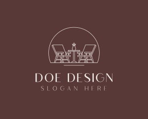 Table Chair Interior Designer logo design