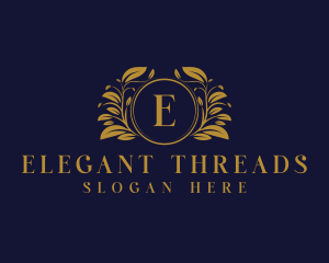 Floral Crest Shield logo design