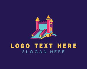 Slide - Bouncy Castle Inflatable logo design