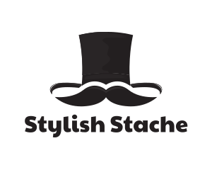 Moustache - Mister Top Hat logo design