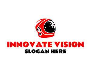 Visionary - Space Astronaut Helmet logo design