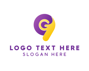 Icon - Generic Number 9 Letter G logo design