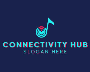 Wifi - Music Note Wifi logo design