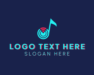 Music Notes - Music Note Wifi logo design