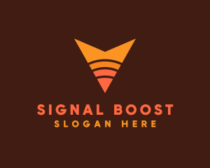 Radio Arrow Signal  logo design