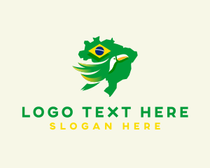 Flag - Toucan Bird Brazil logo design