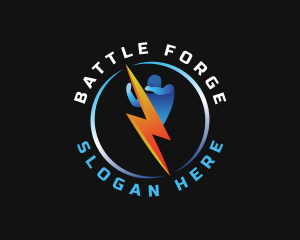 Fight - Human Lightning Voltage logo design