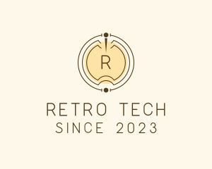 Retro Clock Cafe logo design