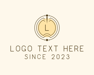 Letter - Retro Clock Cafe logo design