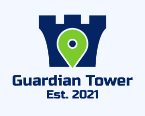 Pin Location Tower logo design