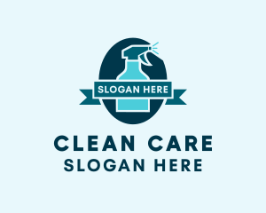 Sanitation Cleaning Spray logo design