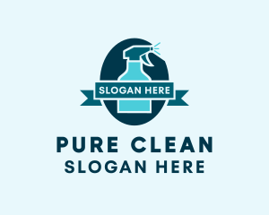 Sanitation Cleaning Spray logo design