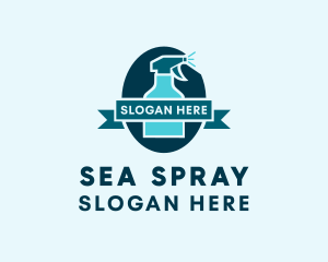 Sanitation Cleaning Spray logo design