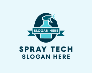 Sanitation Cleaning Spray logo design