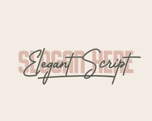 Feminine Script Business logo design