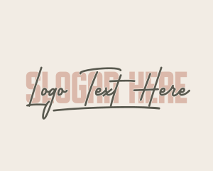 Typography - Feminine Script Business logo design