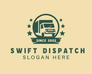 Dispatcher - Green Delivery Truck logo design