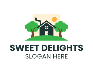 House Cleaning - Cute Cozy House logo design
