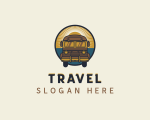 Travel Bus Vacation  logo design