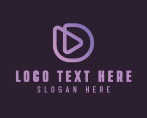 Vlogger - Play Button Letter D logo design