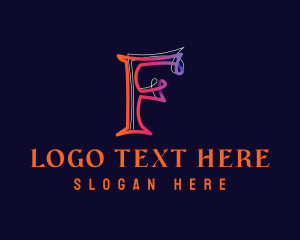 Application - Modern Business Letter F logo design