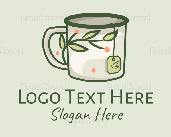 Green Herbal Tea Mug Logo