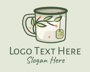 Tea Store - Green Herbal Tea Mug logo design