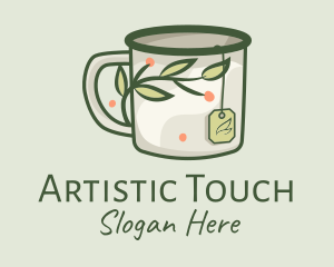 Green Herbal Tea Mug  logo design