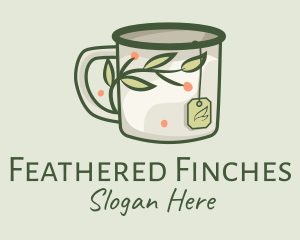 Green Herbal Tea Mug  logo design