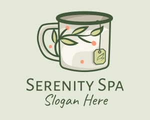 Relaxing - Green Herbal Tea Mug logo design