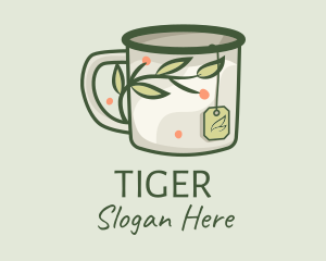 Gourmet Tea - Green Herbal Tea Mug logo design