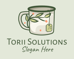 Green Herbal Tea Mug  logo design