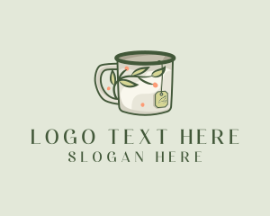 Green Tea - Green Herbal Tea Mug logo design