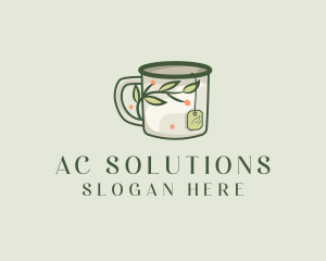 Green Herbal Tea Mug  logo design