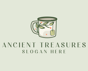 Green Herbal Tea Mug  logo design