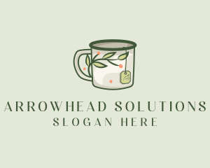 Green Herbal Tea Mug  logo design