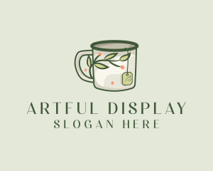 Green Herbal Tea Mug  logo design