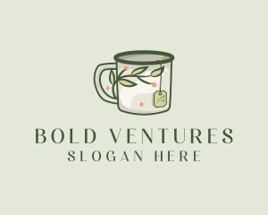 Green Herbal Tea Mug  logo design