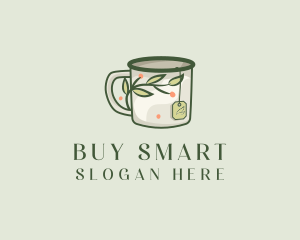 Green Herbal Tea Mug  logo design