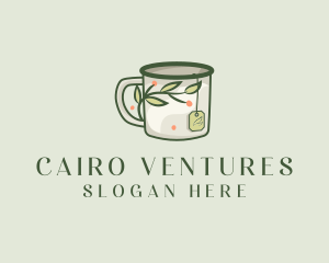 Green Herbal Tea Mug  logo design