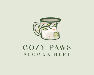 Green Herbal Tea Mug  logo design