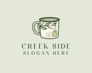 Green Herbal Tea Mug  logo design