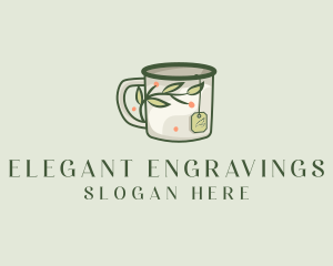 Green Herbal Tea Mug  logo design