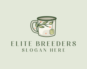 Green Herbal Tea Mug  logo design